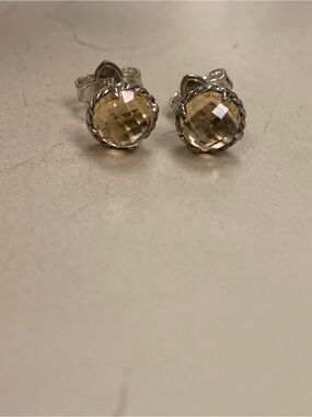 david yurman chatelaine Earrings in Silver with morganite